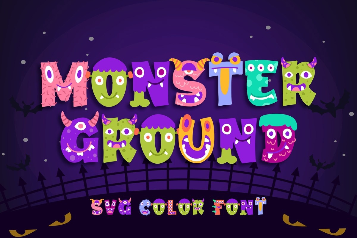 Шрифт Monster Ground SVG