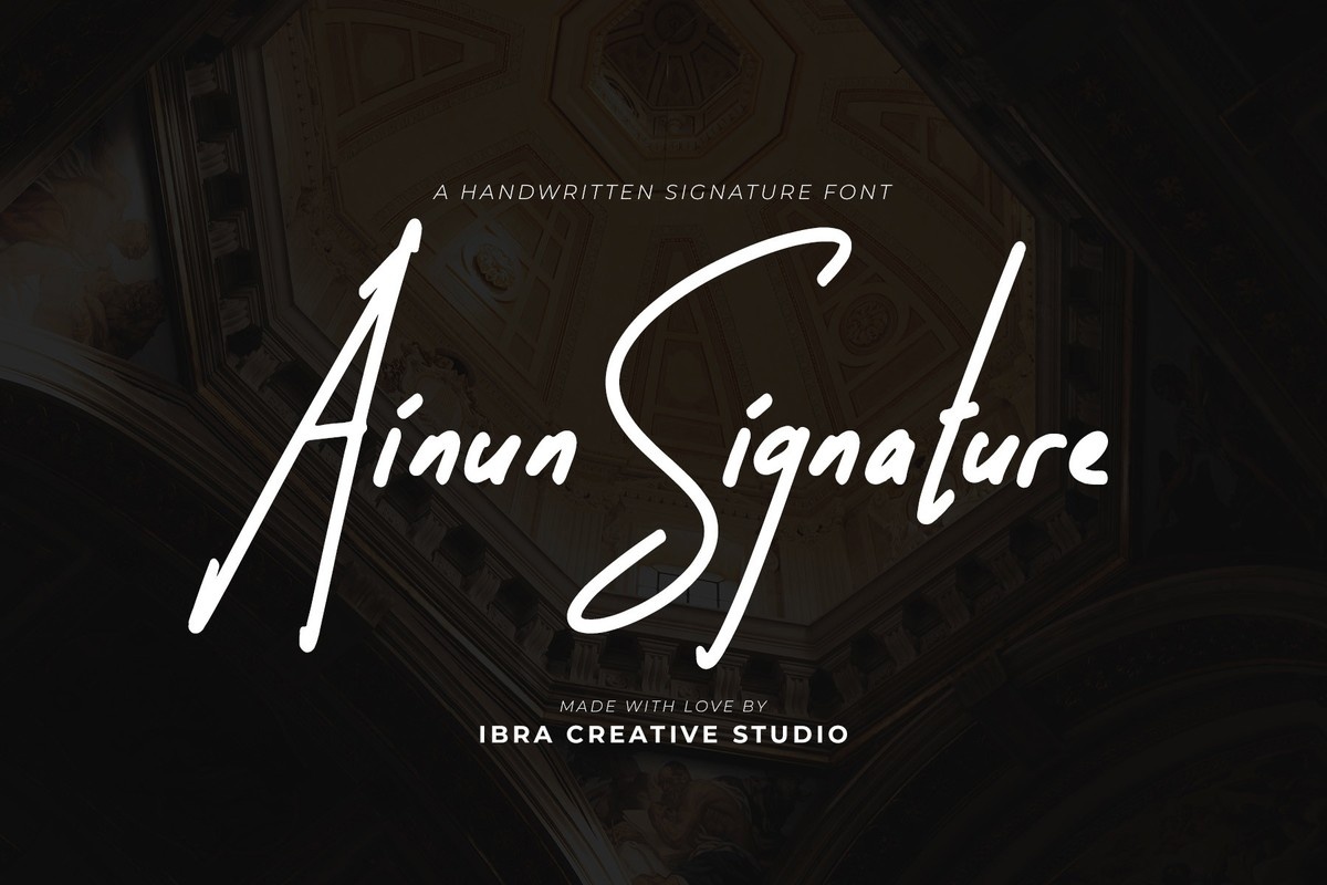 Шрифт Ainun Signature