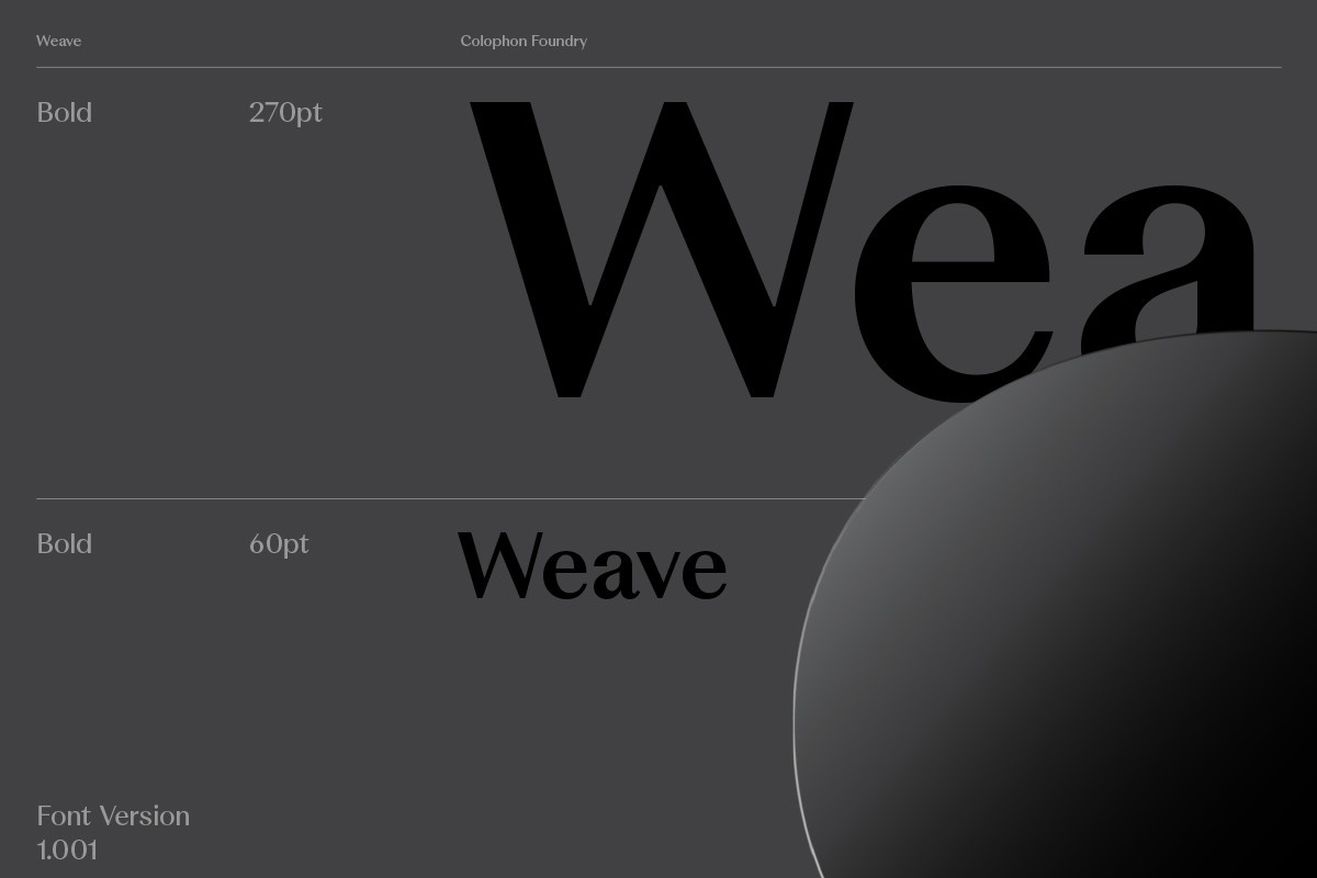 Шрифт Weave