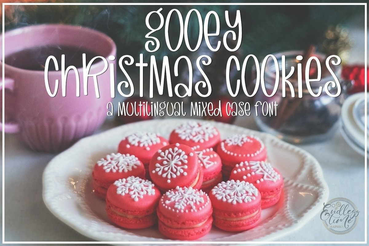 Шрифт Gooey Christmas Cookies