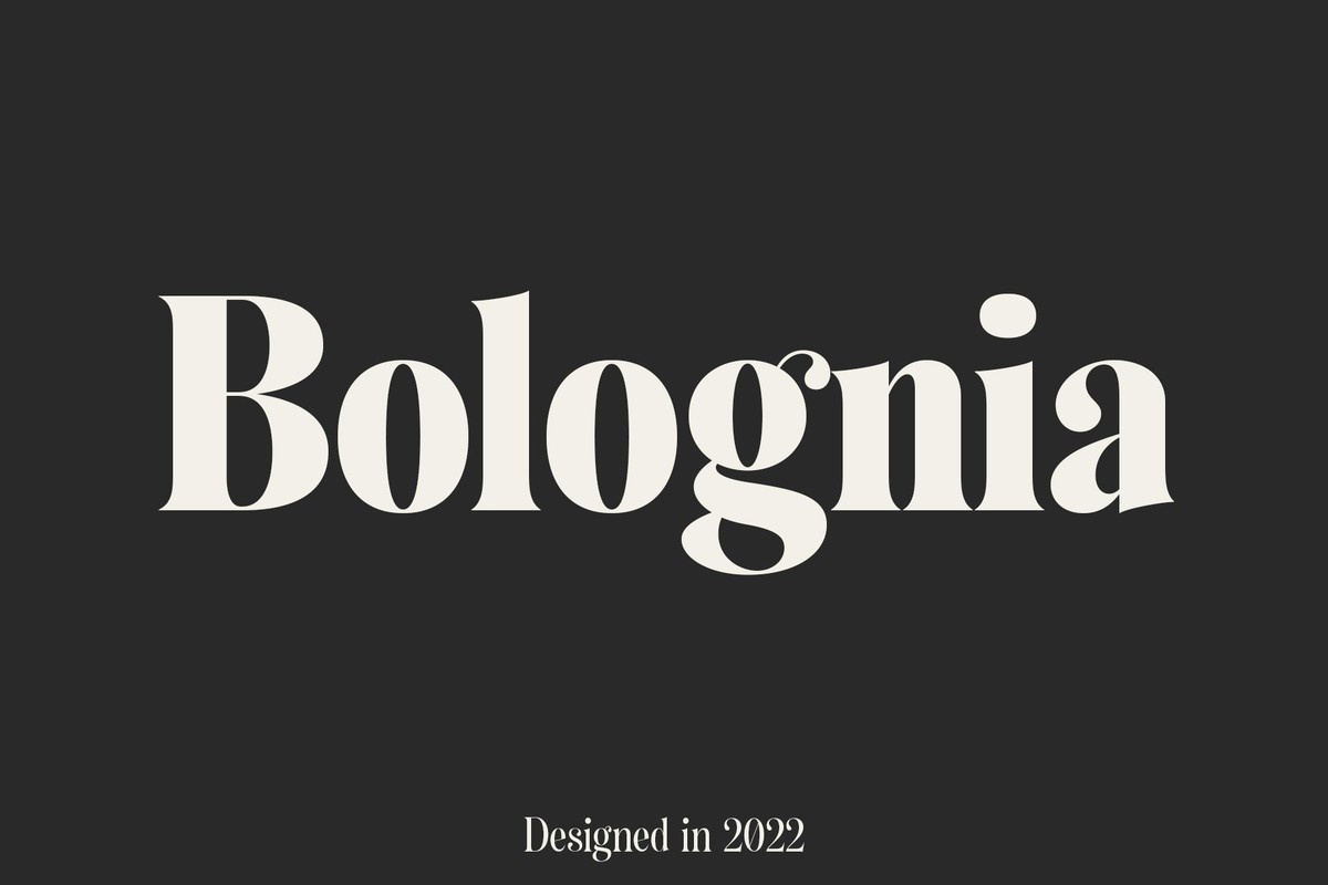 Шрифт Bolognia