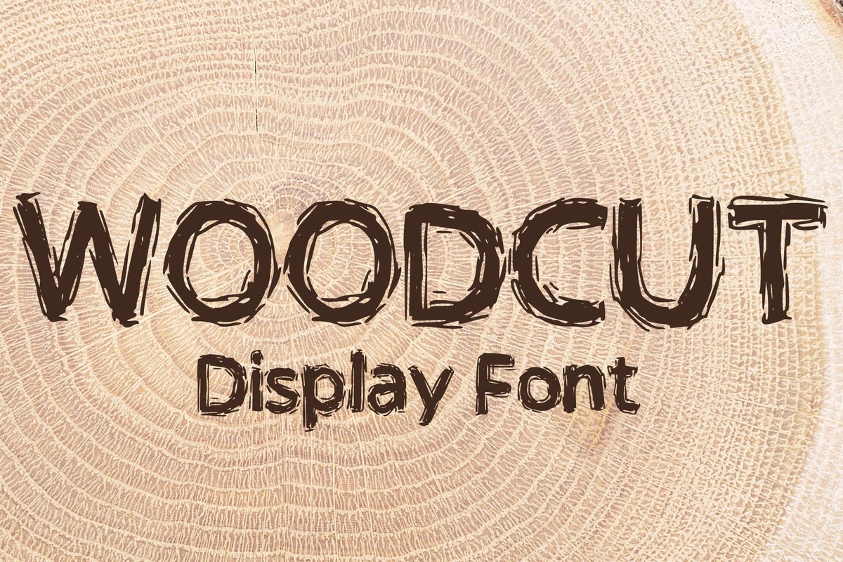 Шрифт Woodcut
