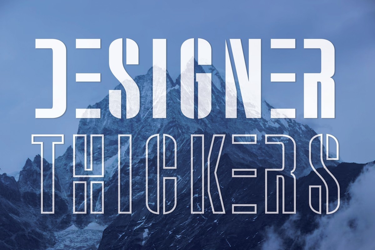 Шрифт Designer Thickers