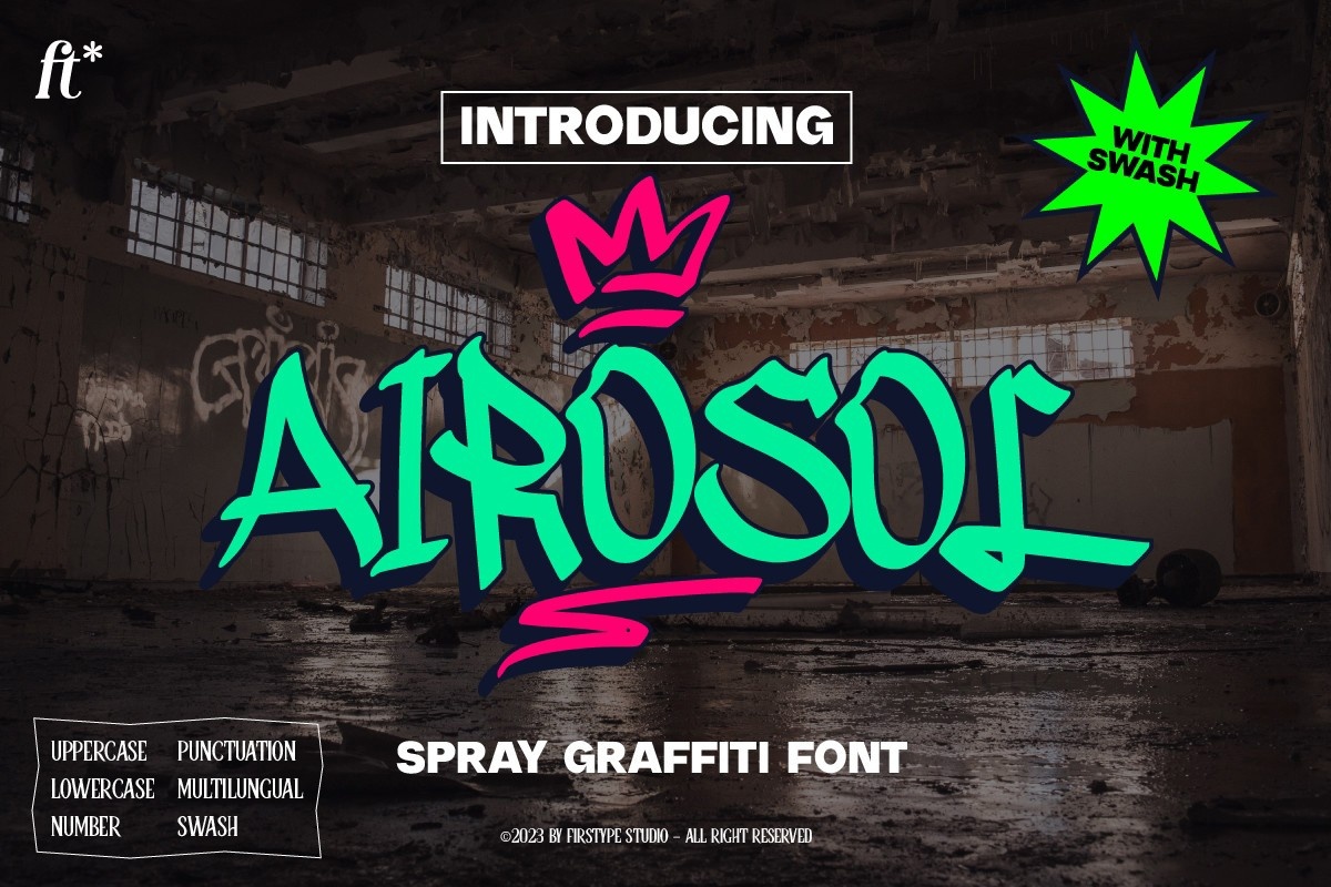Шрифт Airosol Spray Graffiti