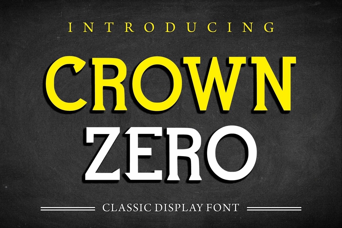 Шрифт Crown Zero