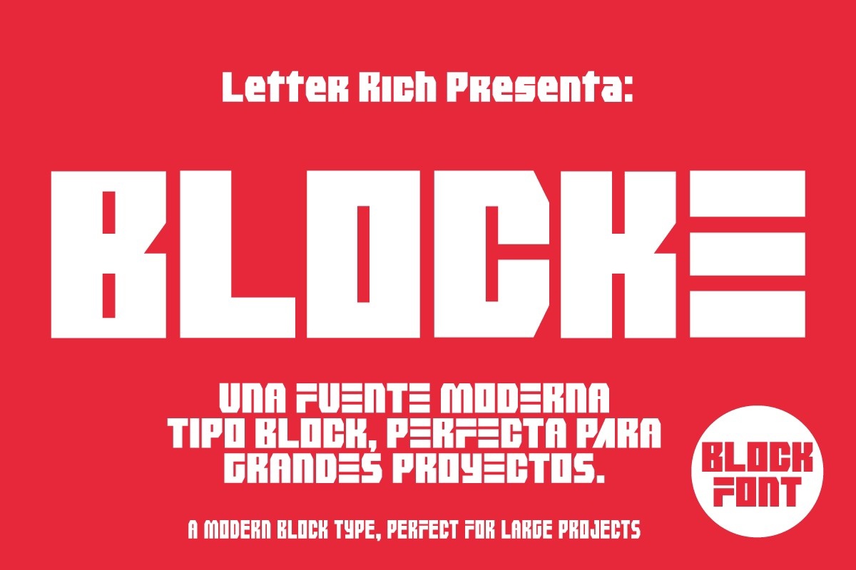 Blocke font Ricardo Patiño