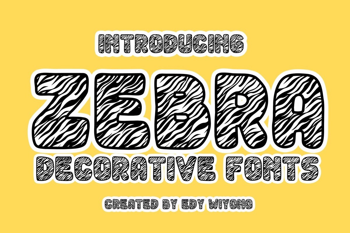 Шрифт Zebra