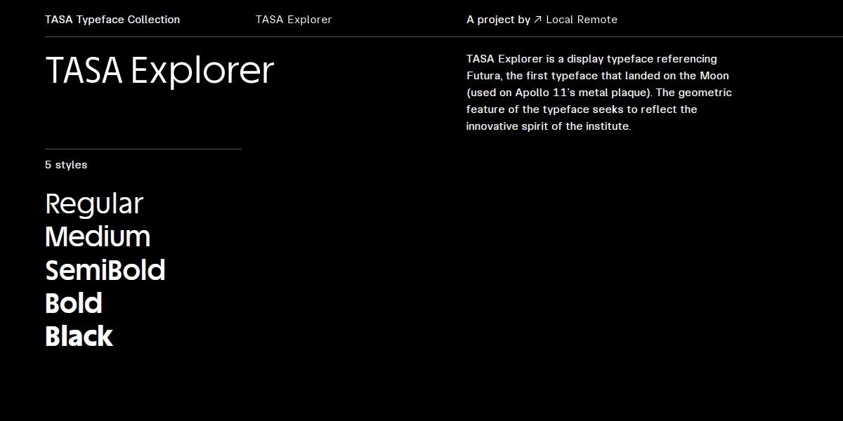 Шрифт TASA Explorer