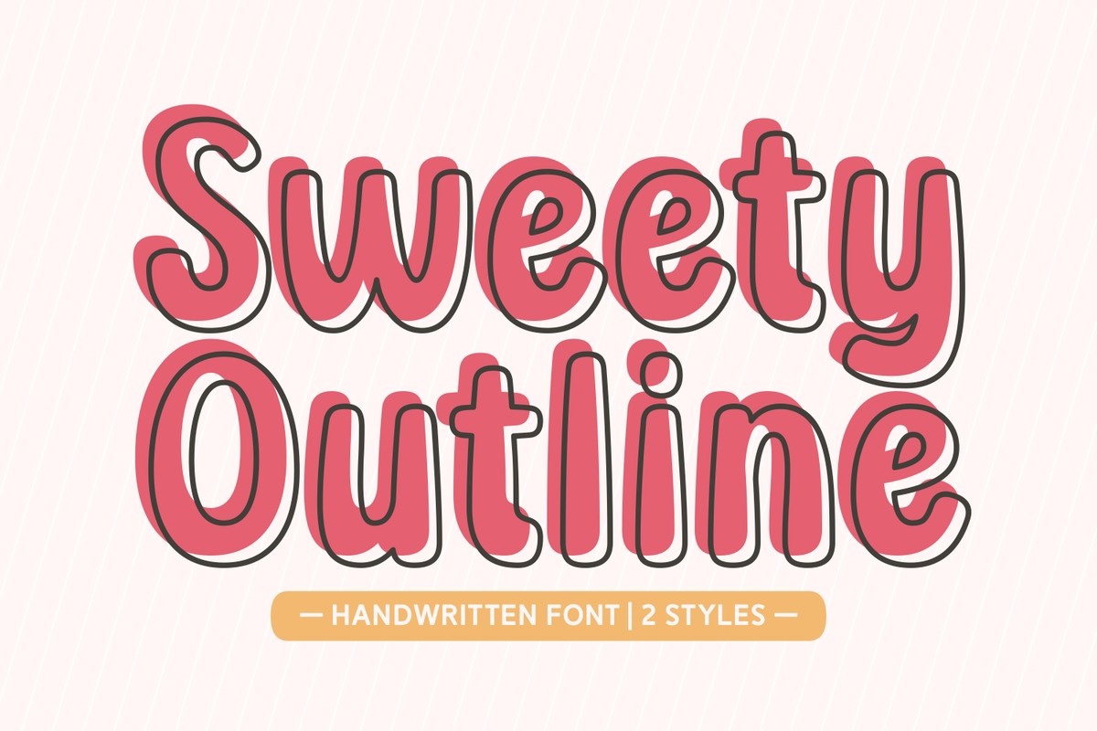 Шрифт Sweety Outline