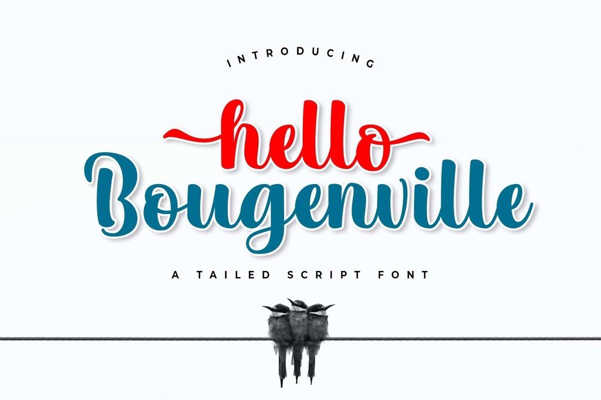 Шрифт Hello Bougenville