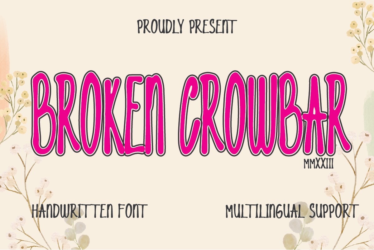 Шрифт Broken Crowbar