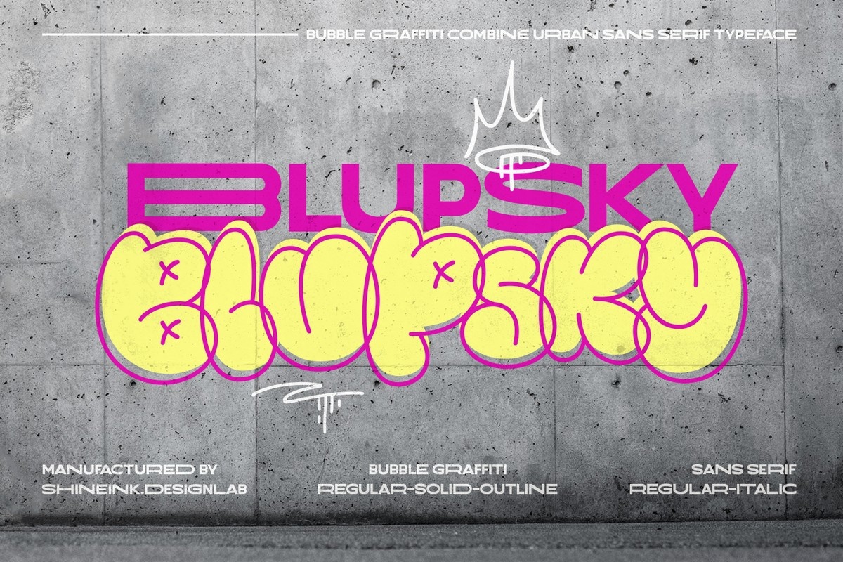 Шрифт Blupsky