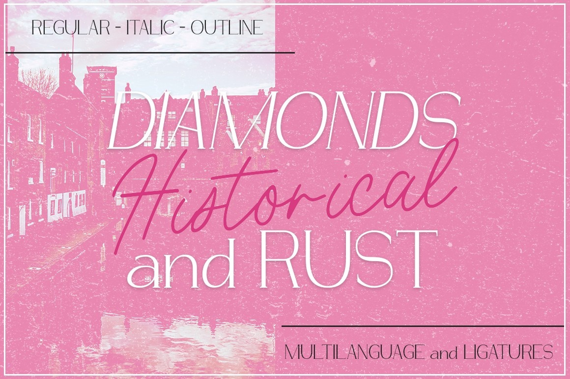 Шрифт Diamonds and Rust Historical