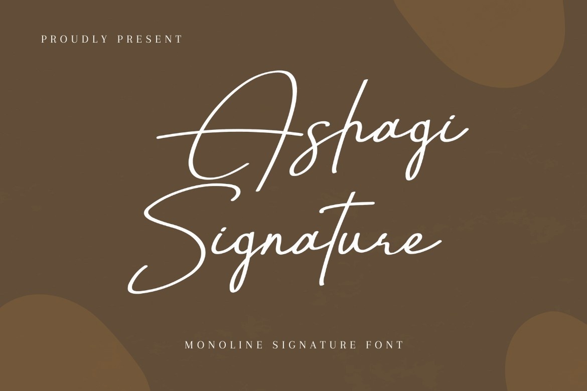 Шрифт Ashagi Signature