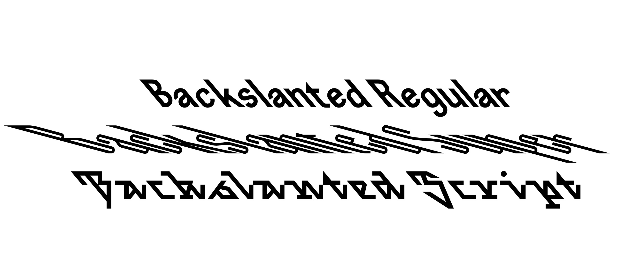 Шрифт Backslanted