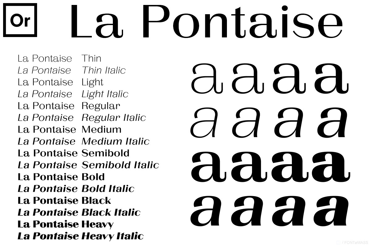 Шрифт La Pontaise
