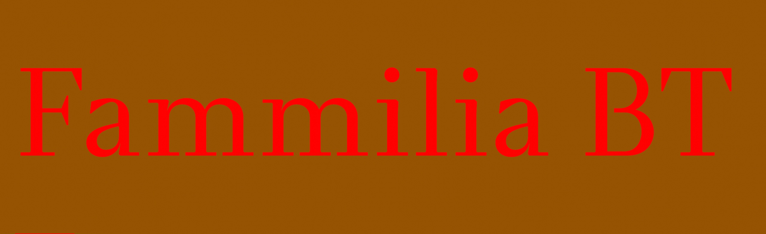 Шрифт Fammilia BT