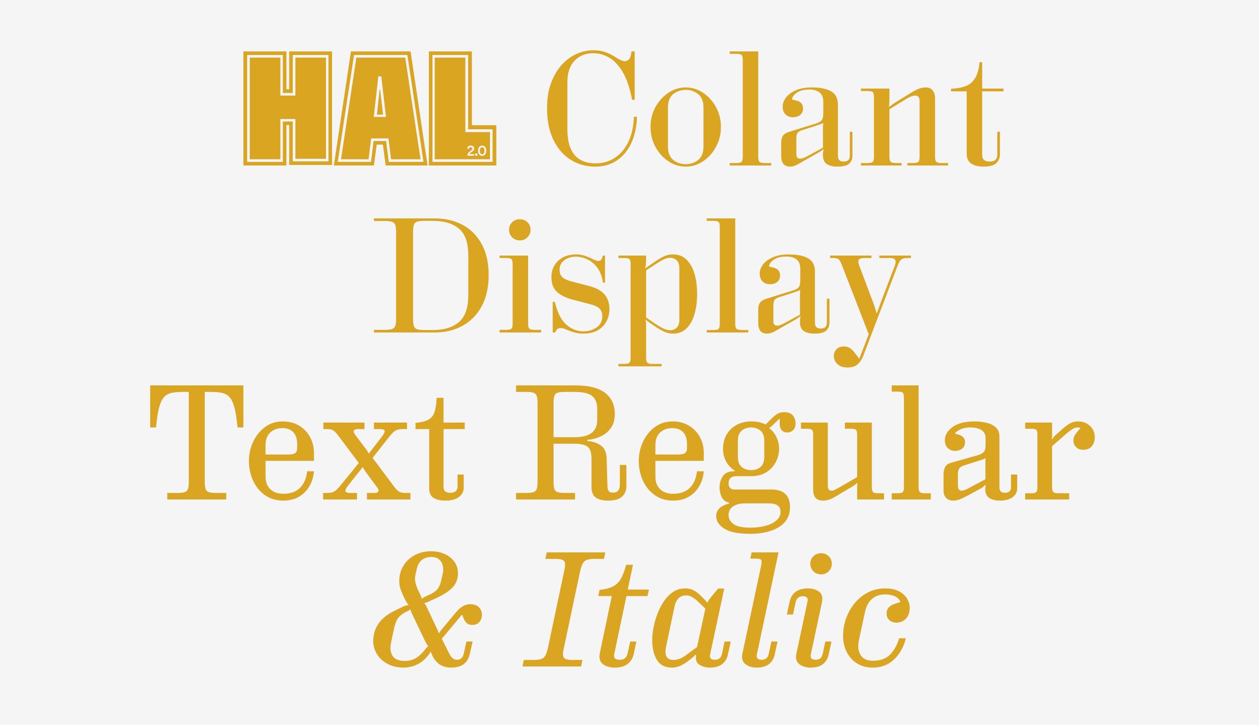 Шрифт HAL Colant 2.0