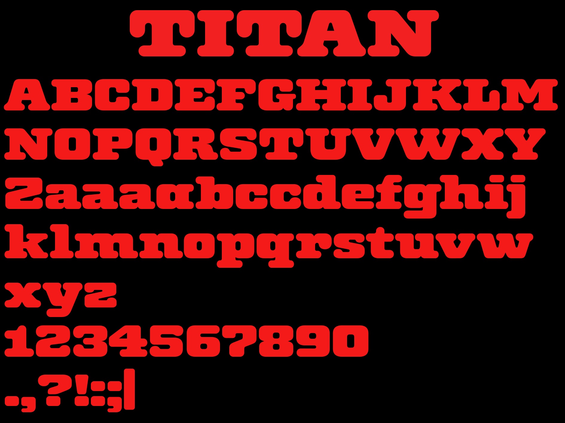 Шрифт Titan