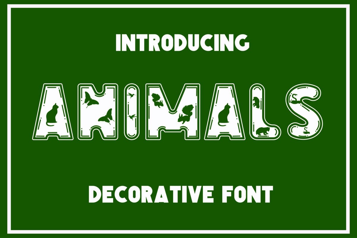 Шрифт Animals