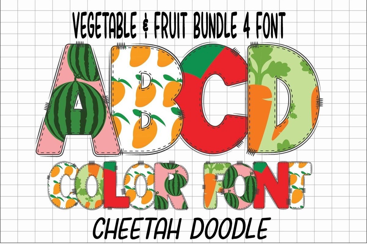 Шрифт Vegetable & Fruits
