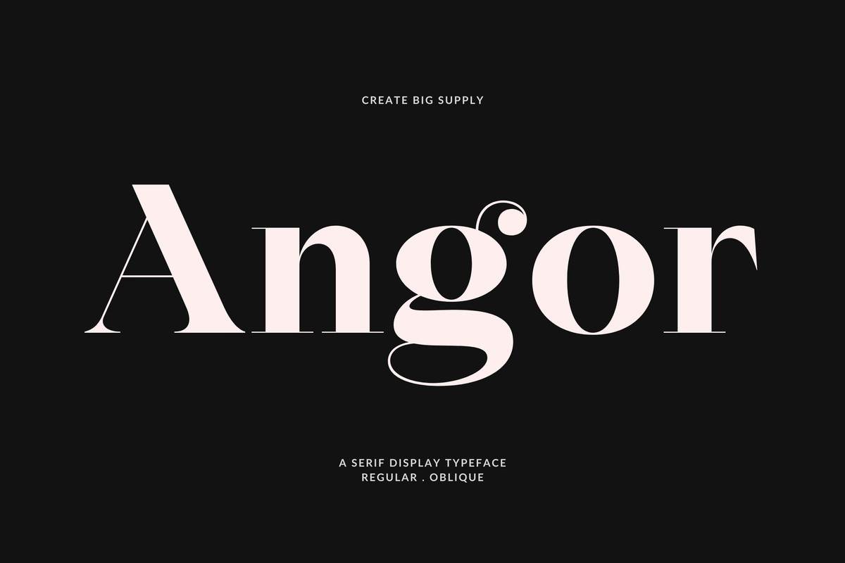 Шрифт Angor
