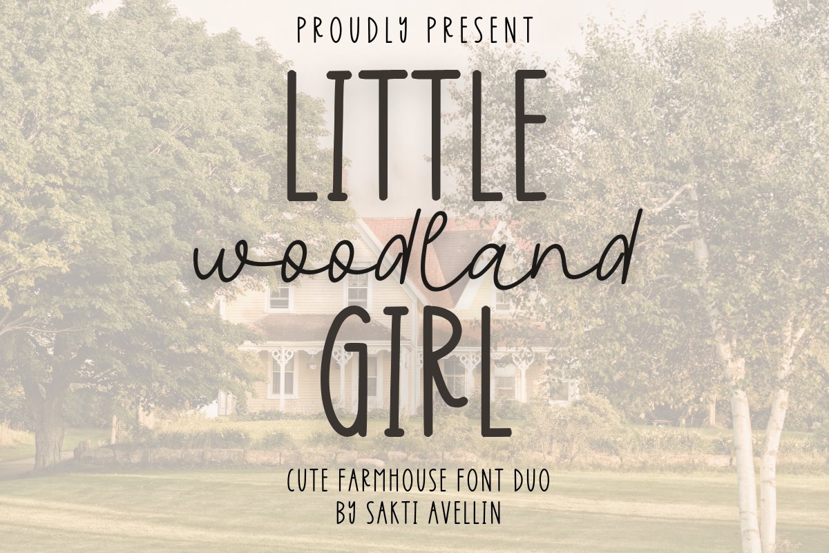 Шрифт Little Girl Woodland Duo