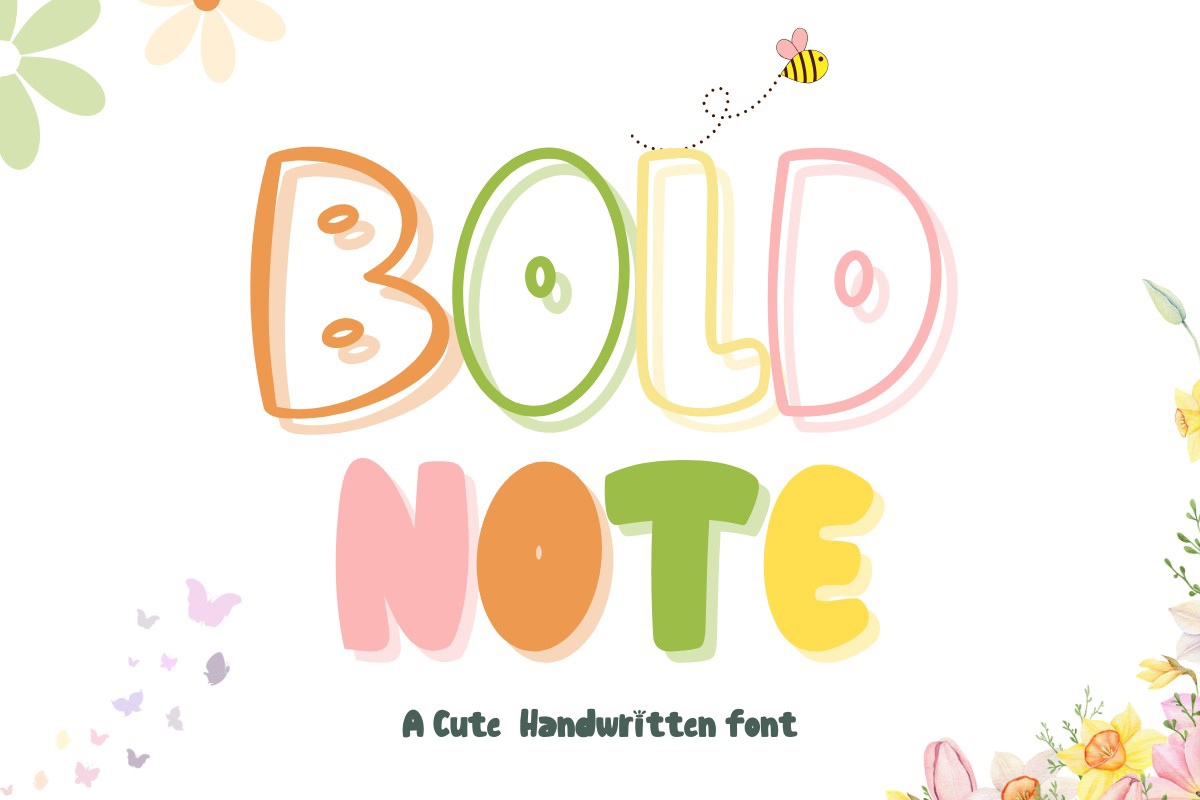 Шрифт Bold Note