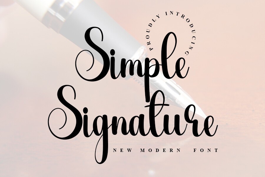 Шрифт Simple Signature