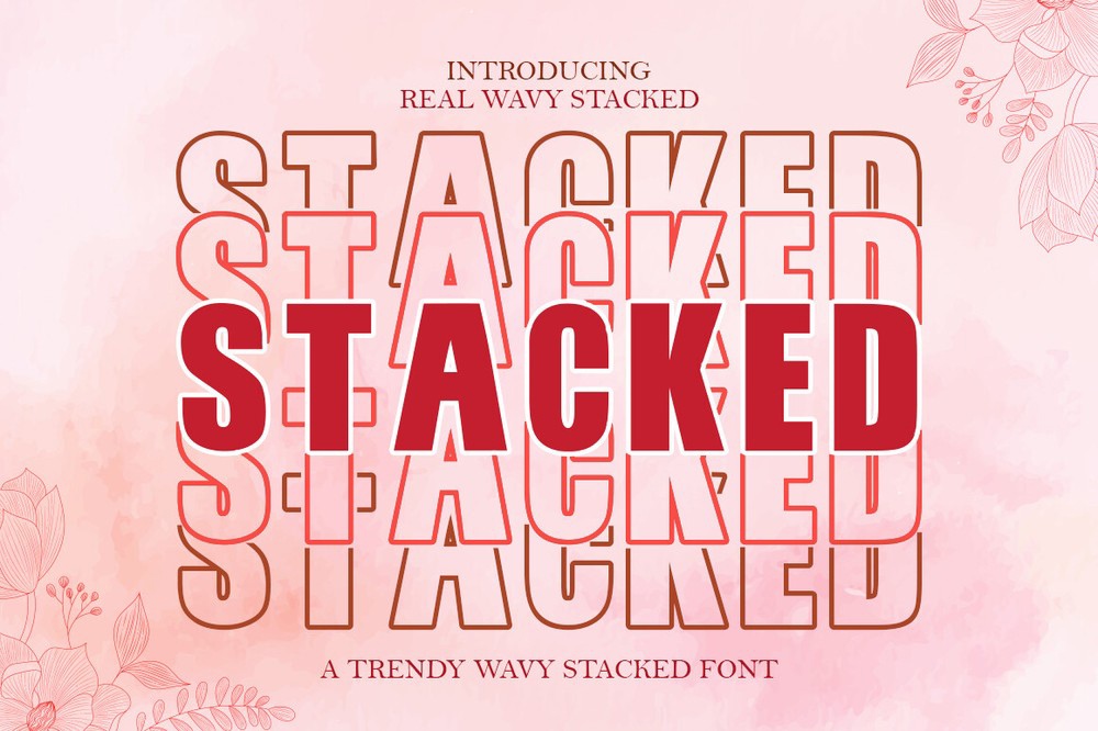 Шрифт Stacked