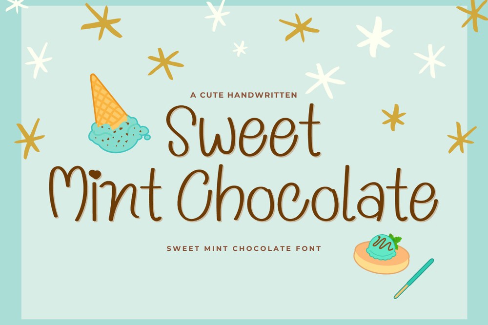 Шрифт Sweet Mint Chocolate