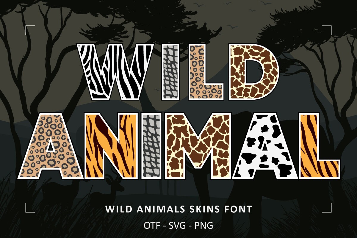 Шрифт Wild Animals Skins