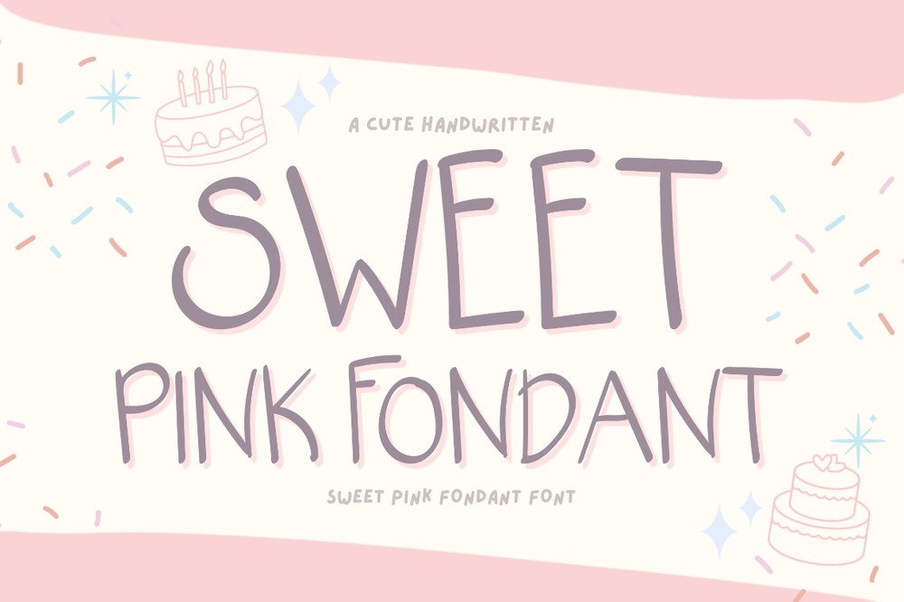 Шрифт Sweet Pink Fondant