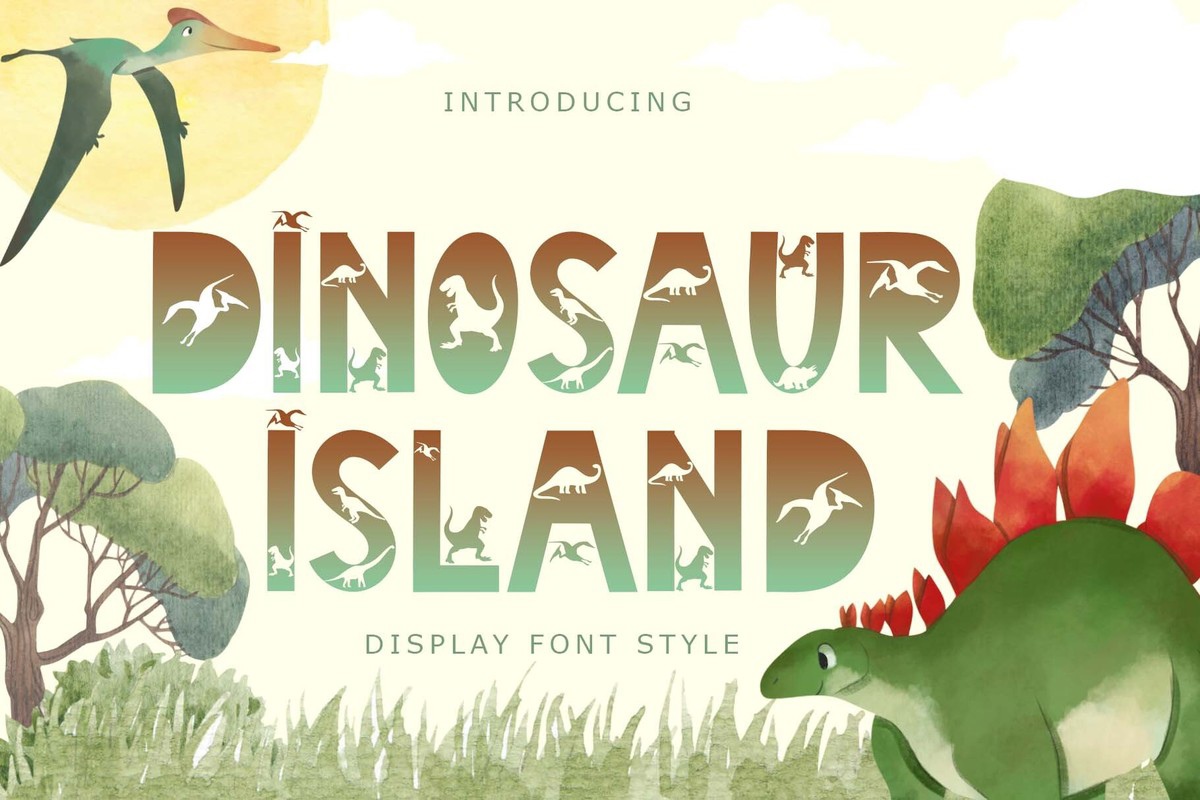 Шрифт Dinosaur Island