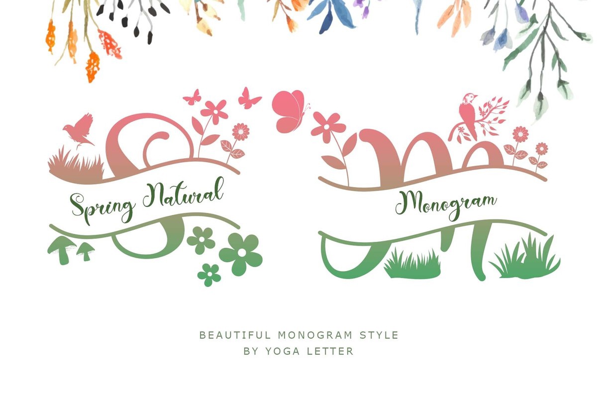 Шрифт Spring Natural Monogram