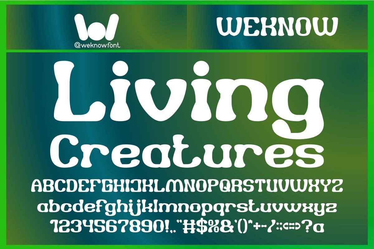Шрифт Living Creatures