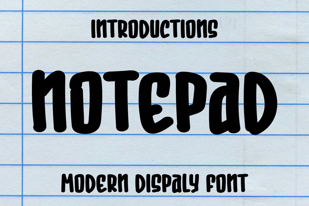 Шрифт Notepad