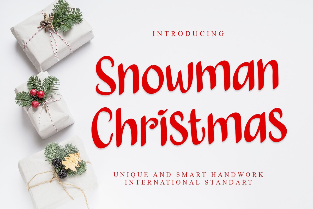 Шрифт Snowman Christmas
