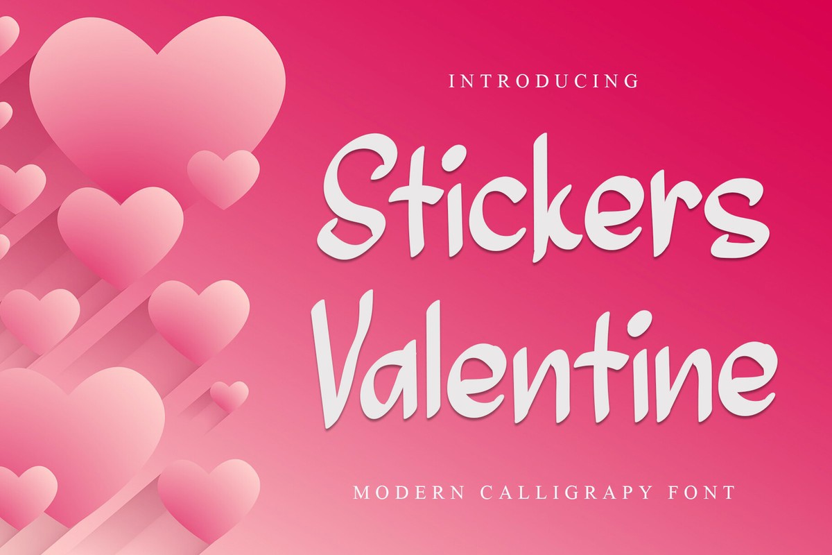 Шрифт Stickers Valentine