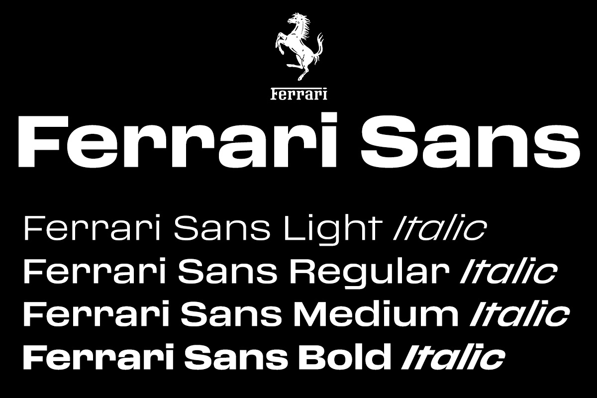 Шрифт Ferrari Sans