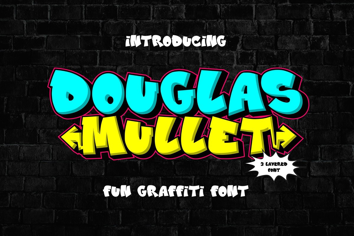 Шрифт Douglas Mullet