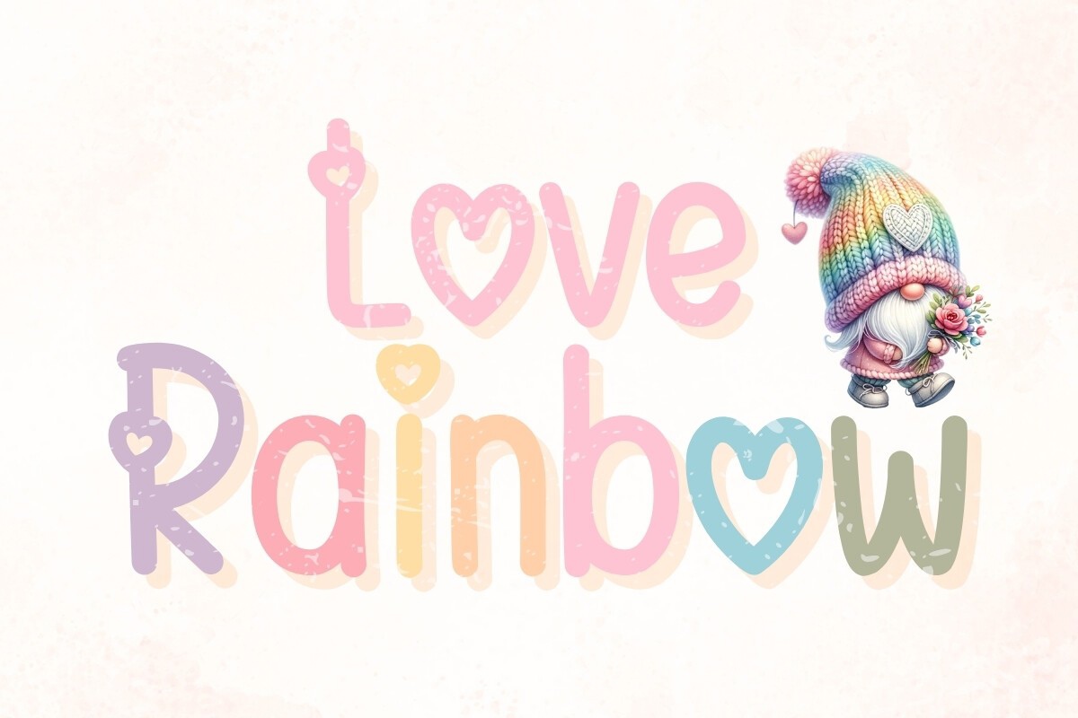 Шрифт Love Rainbow