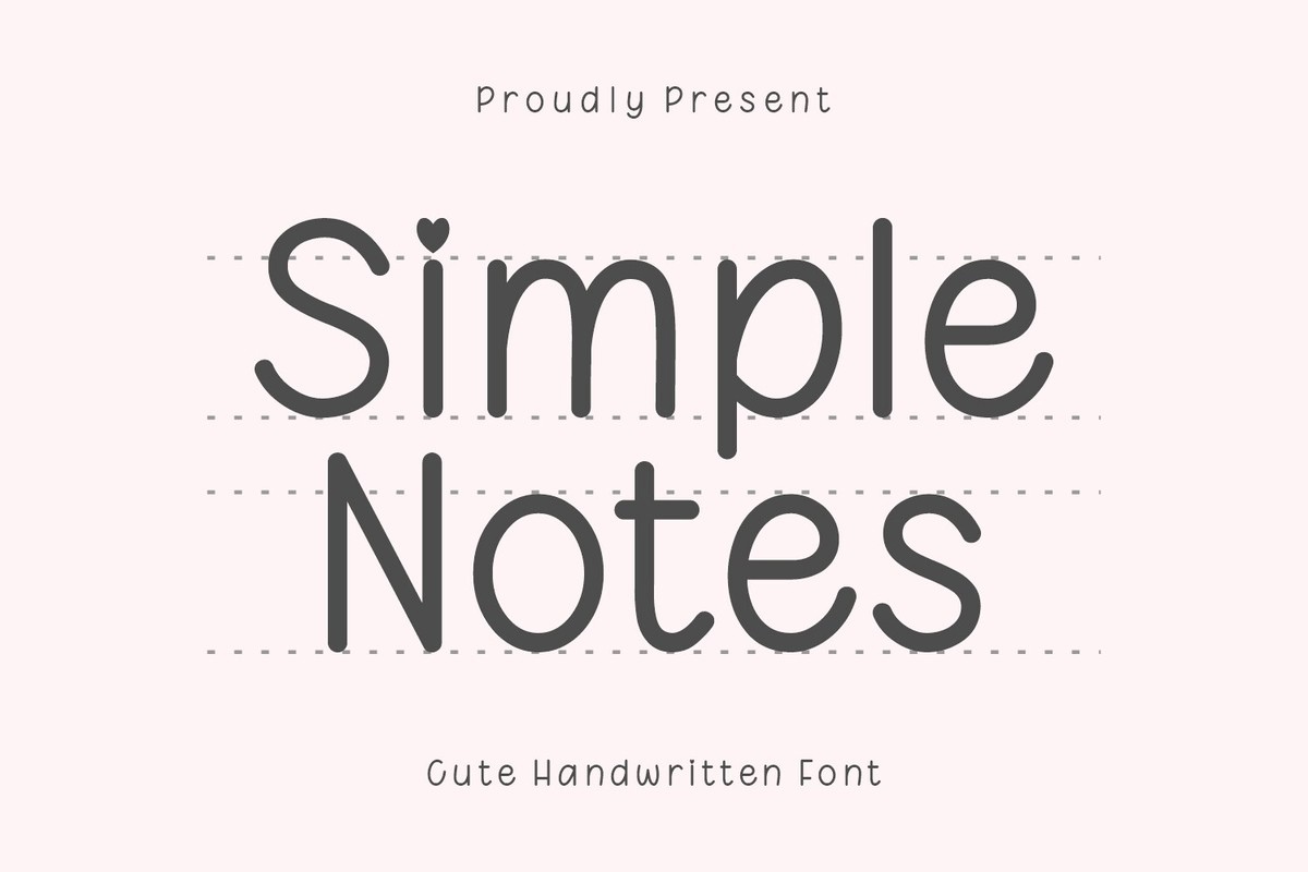 Шрифт Simple Notes