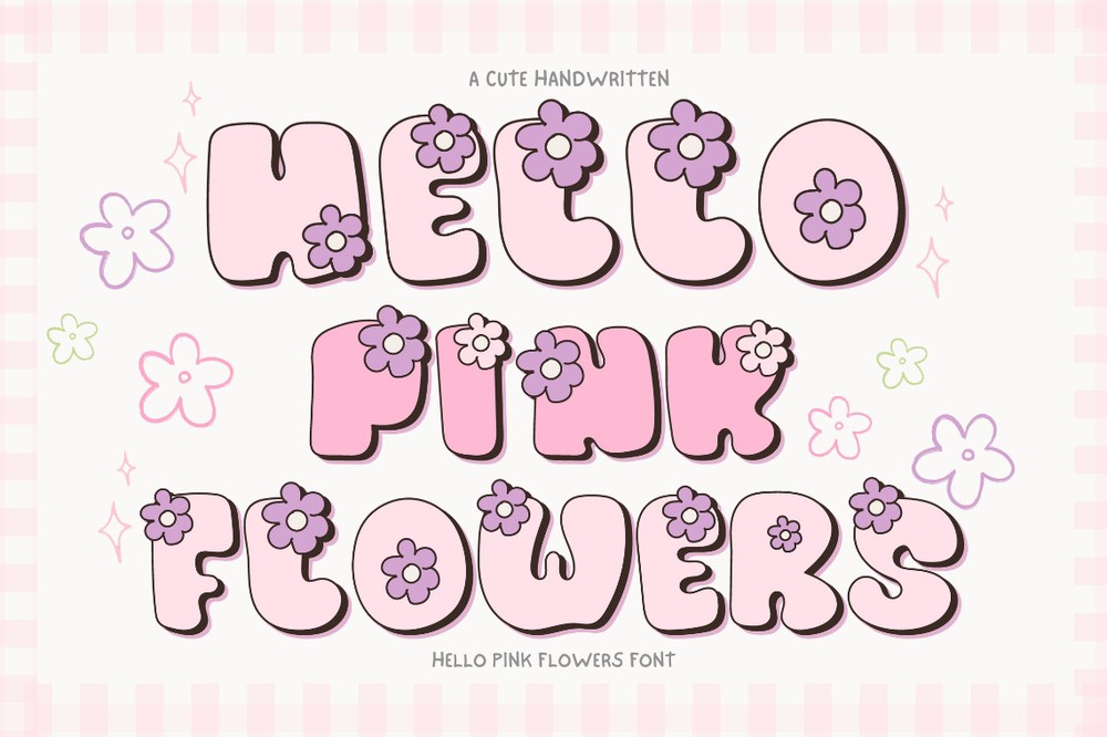 Шрифт Hello Pink Flowers