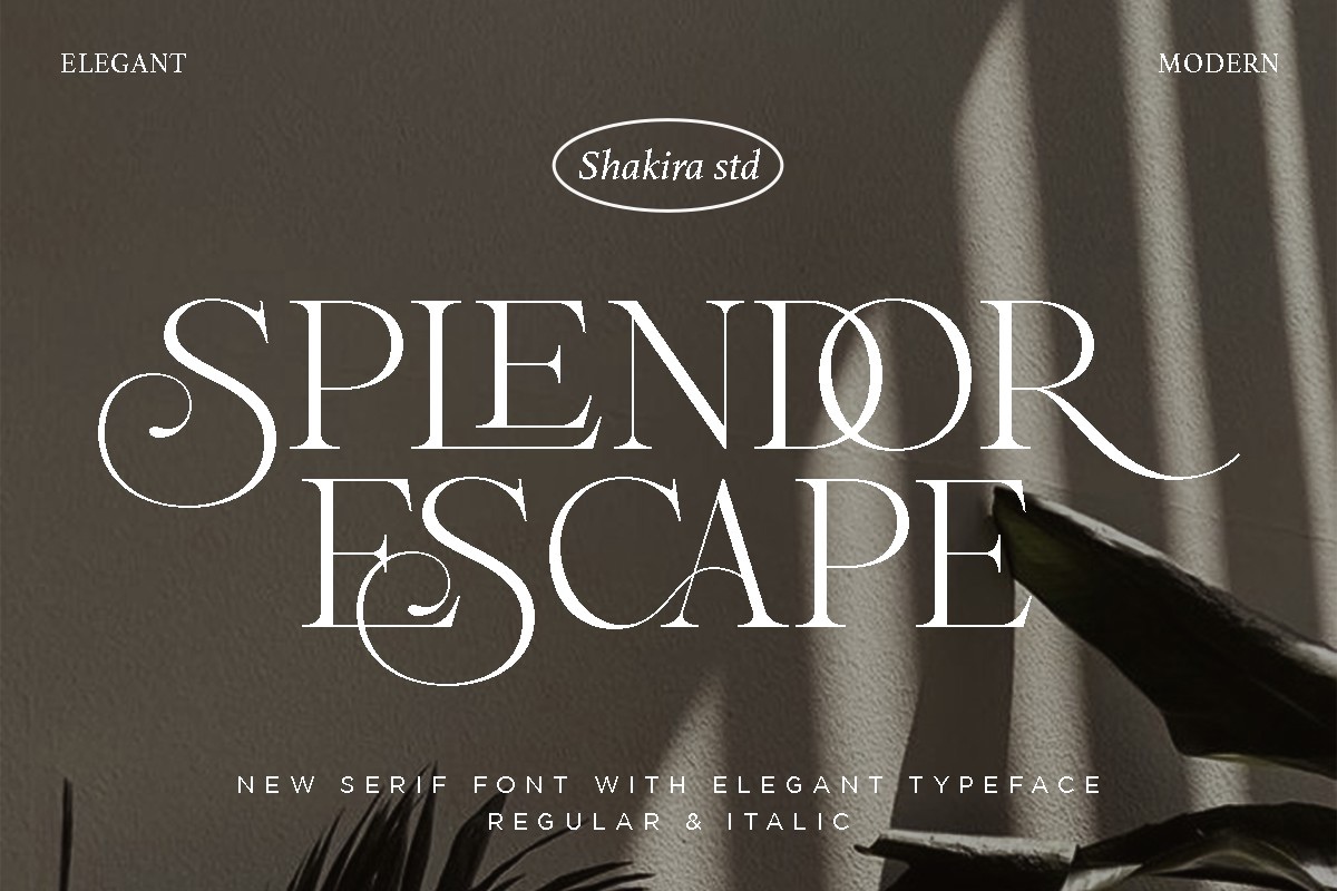 Шрифт Splendor Escape