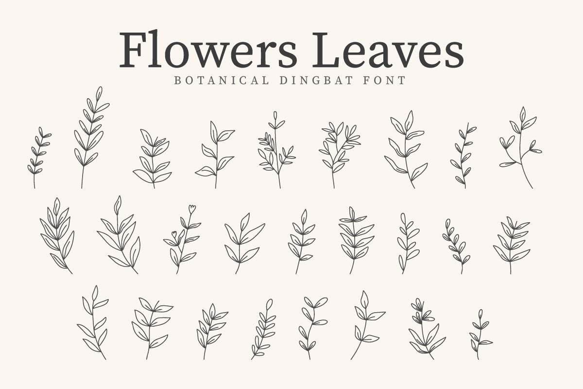 Шрифт Flowers Leaves