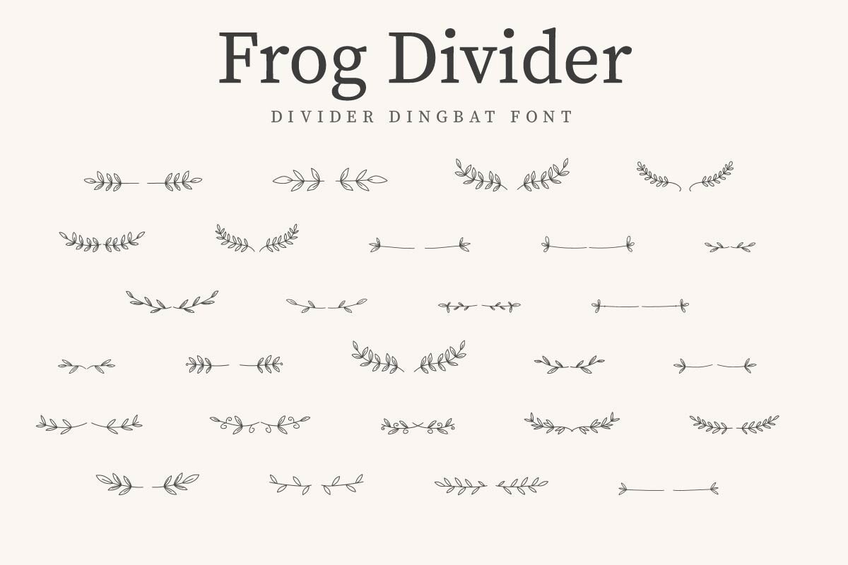 Шрифт Frog Divider