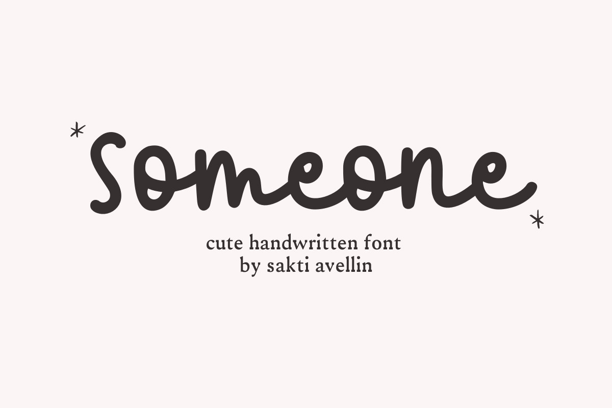 Шрифт Someone