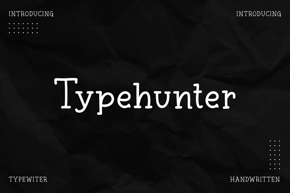 Шрифт Typehunter