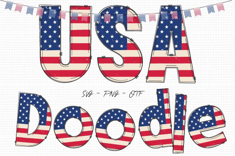 Шрифт USA Doodle